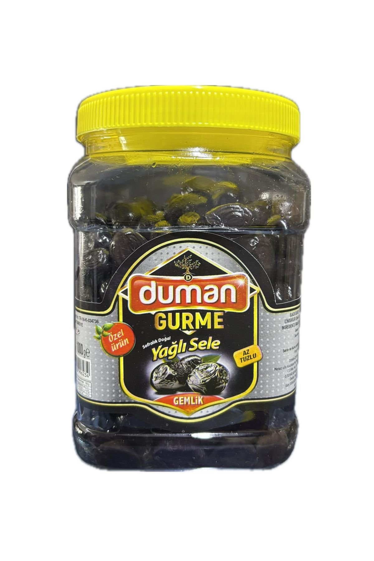 Duman Gurme Gemlik Yağlı Sele Siyah Zeytin (230-260) Klb 1000 GR