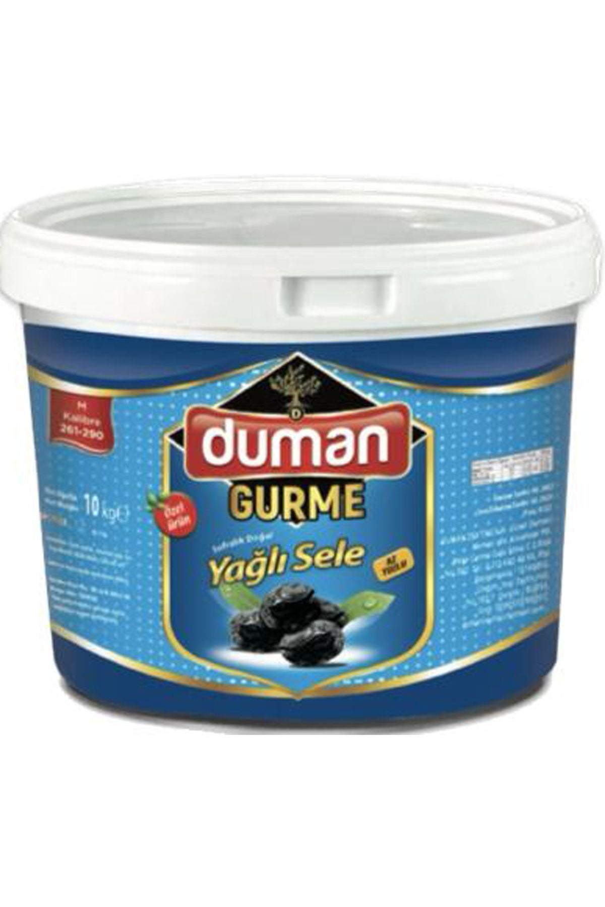 Duman Gurme Gemlik Yağlı Sele Siyah Zeytin M Boy (260-290) 10 KG