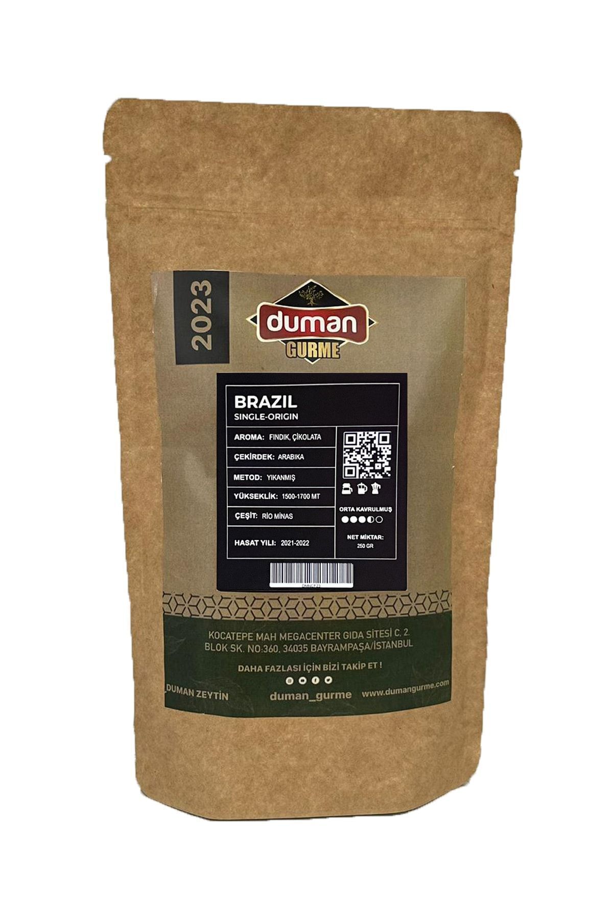 Brezilya Yöresel Rio Minas Öğütülmüş Filtre Kahve 200 GR