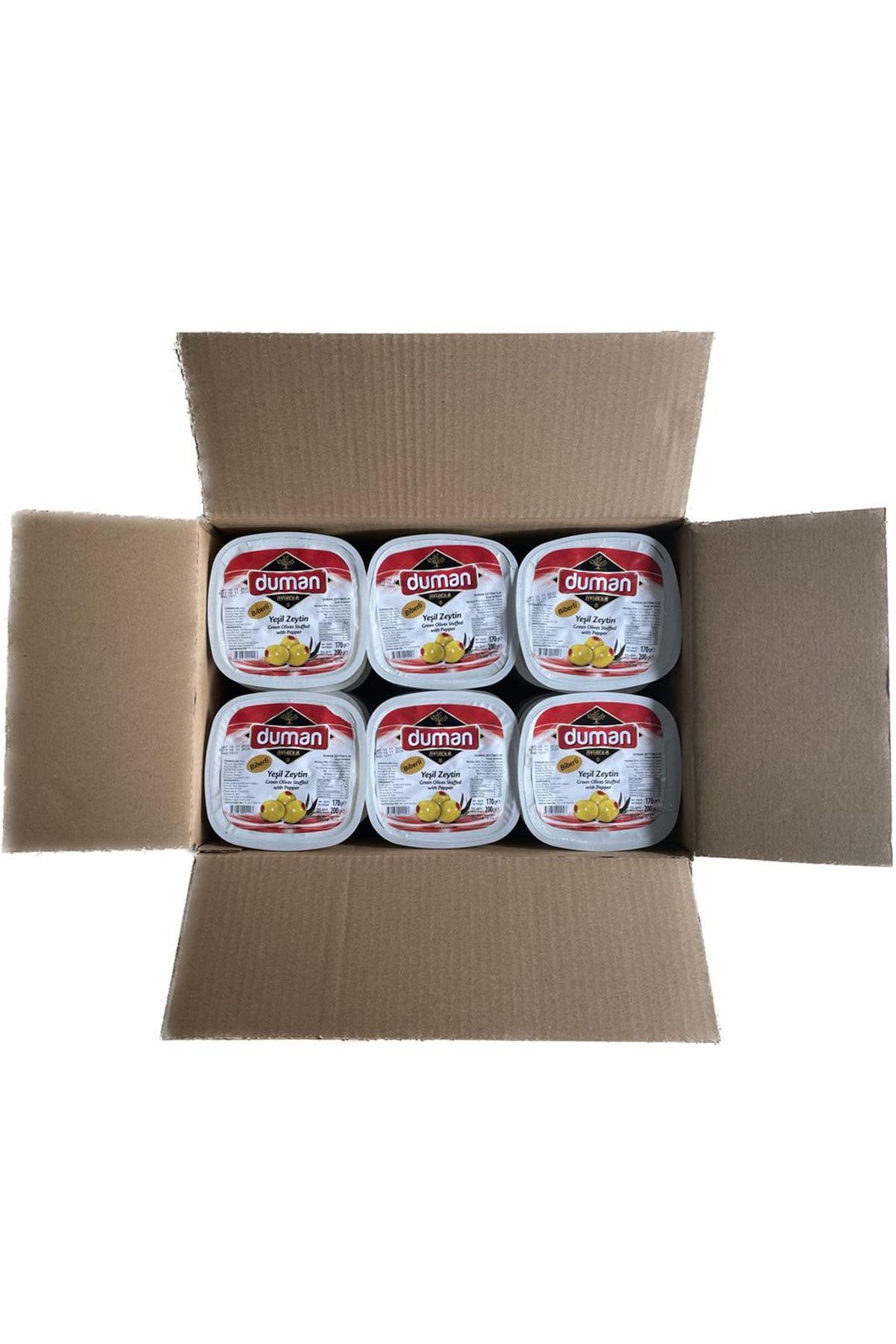 Duman Gurme Biberli Yeşil Zeytin 30 Adet 200 GR