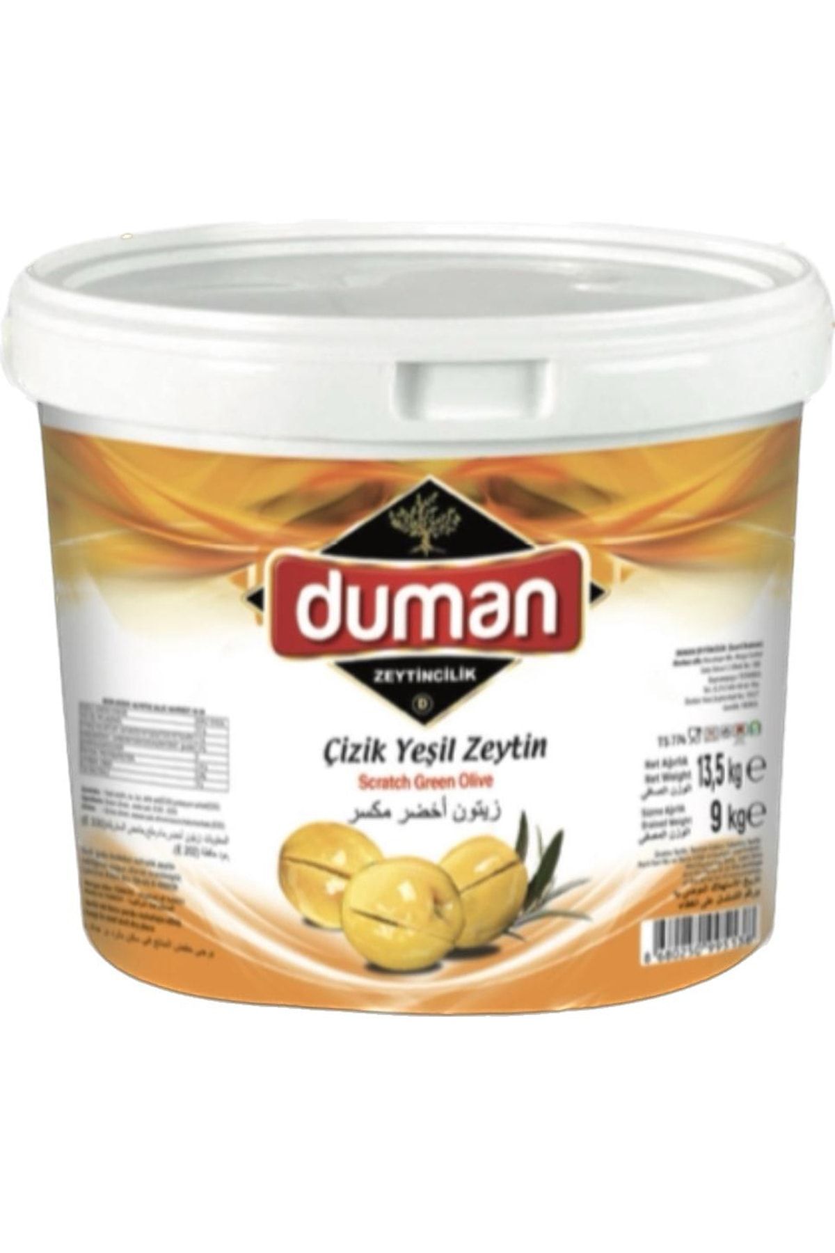 Duman Gurme Çizik Yeşil Zeytin S Boy (320-350) Klb 10 KG