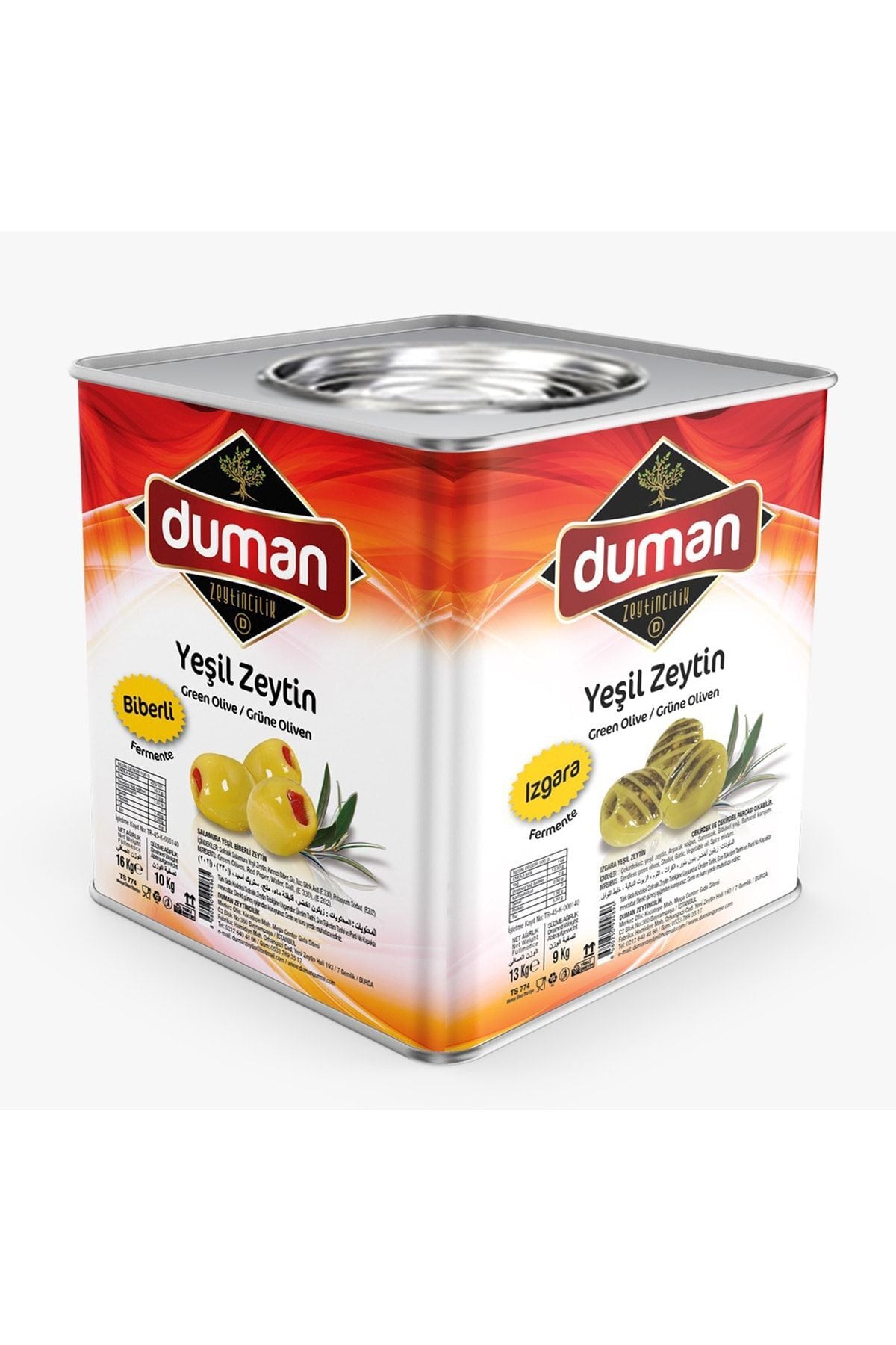 Duman Gurme Izgara Yeşil Zeytin İri Boy 9 KG