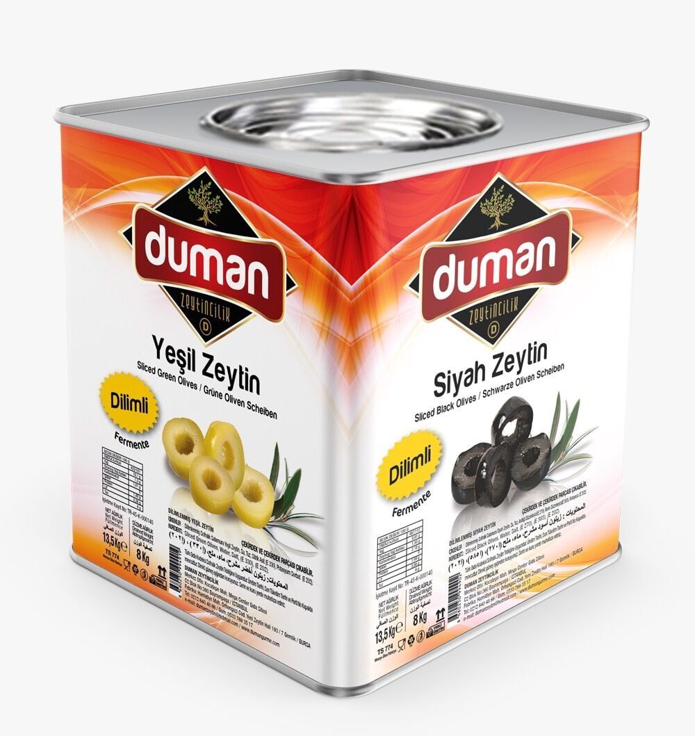 Duman Gurme Dilimli Siyah Zeytin 8 KG