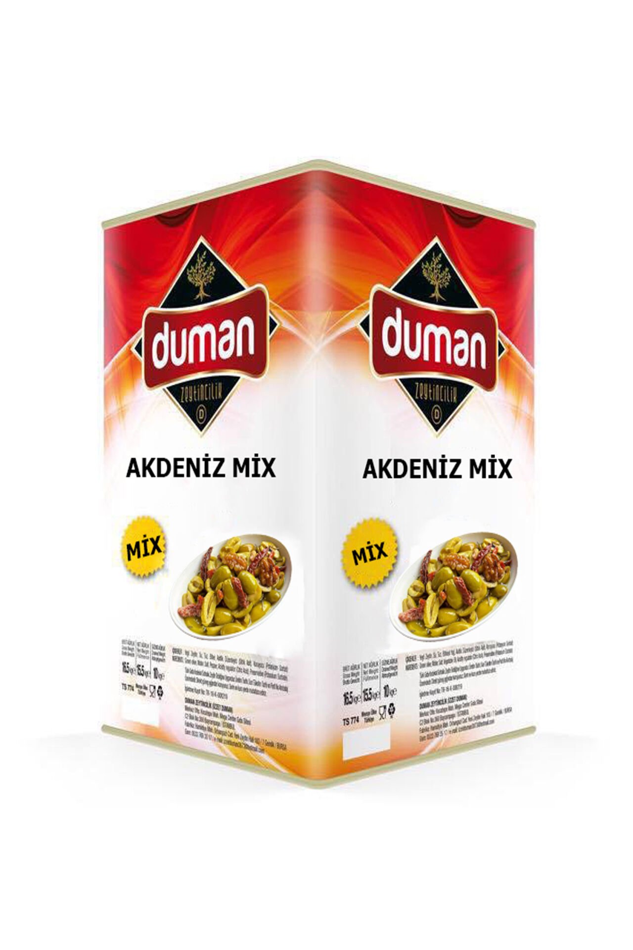 Duman Gurme Zengin Akdeniz Mix 10 KG – Cevizli Biberiyeli Domatesli Kırma Zeytin Karışımı