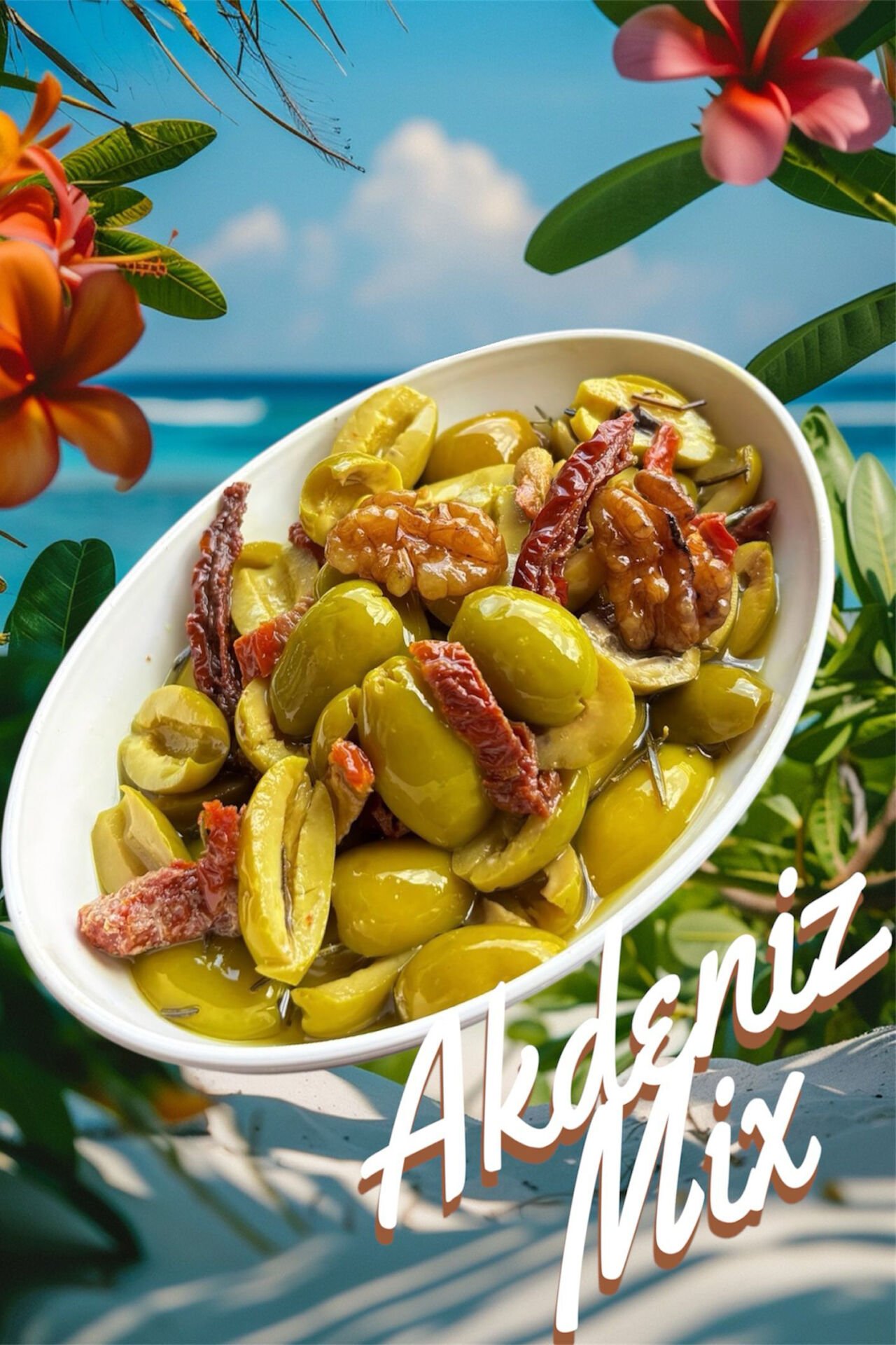 Duman Gurme Zengin Akdeniz Mix 500 GR – Cevizli Biberiyeli Domatesli Kırma Zeytin Karışımı