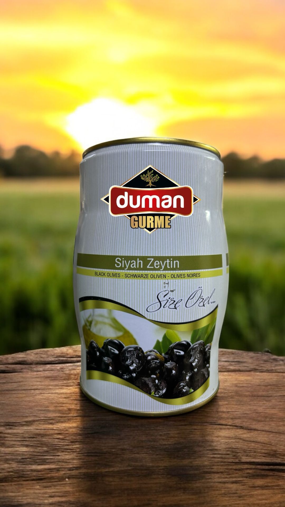 Duman Gurme Siyah Zeytin 1 kg – Katkısız Doğal Lezzet | Teneke Ambalaj, Geleneksel Fermente