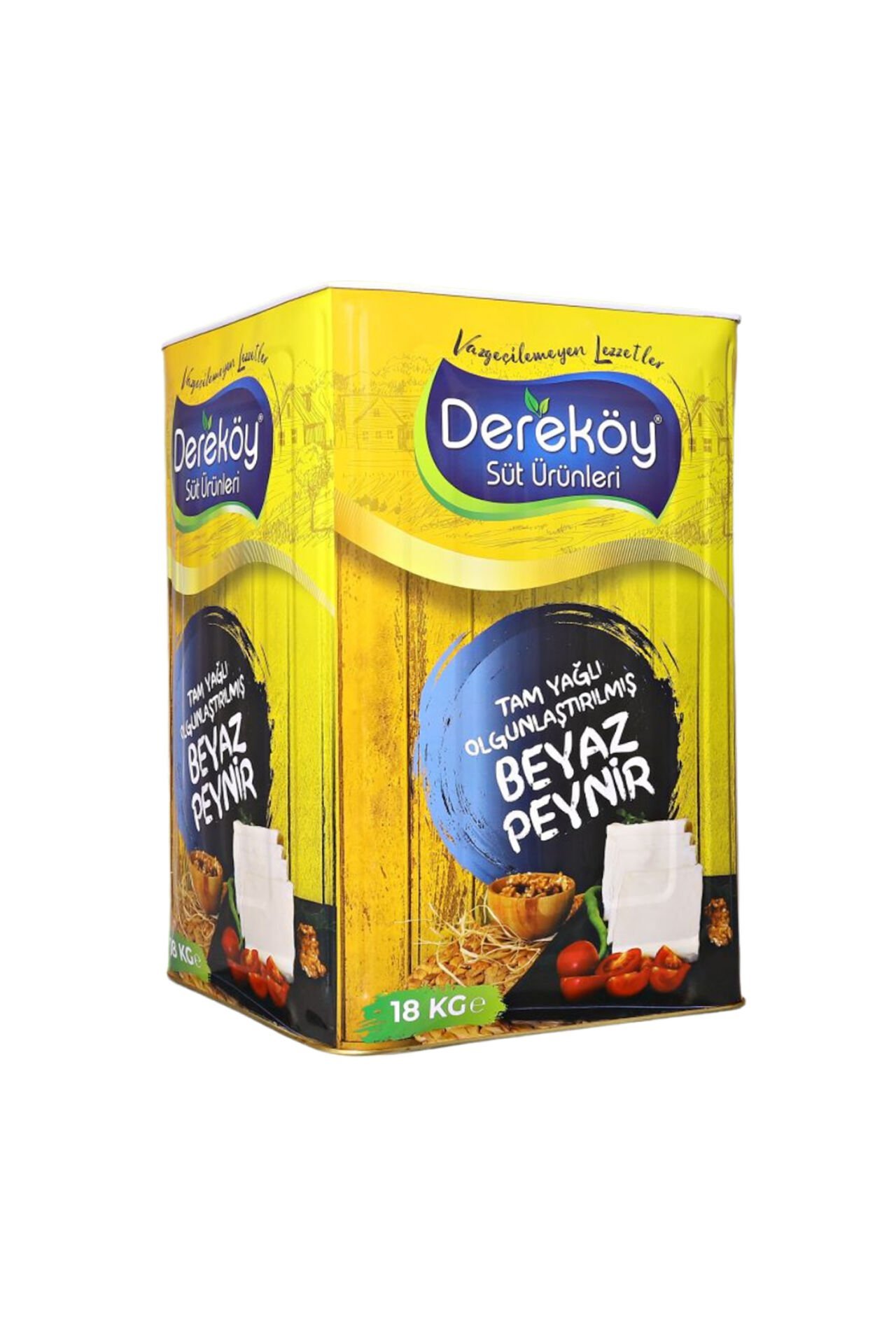 Dereköy Teneke Beyaz Peynir | 18 kg Net (20 kg Brüt) – Geleneksel Köy Lezzeti