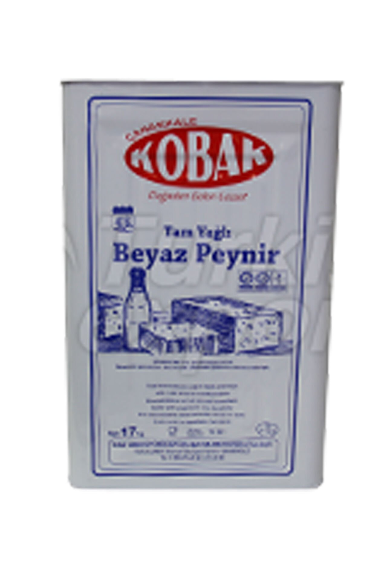Kobak Premium Teneke Beyaz Peynir | 18 kg Net (20 kg Brüt) – Premium Kalite